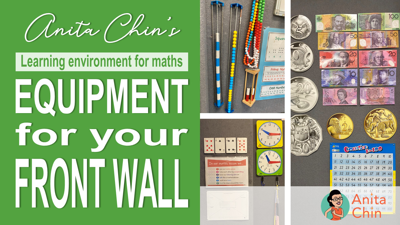 Learning environment for maths - Equipment for front wall