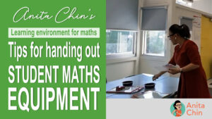 Learning environment for maths - tips for handing out student equipment
