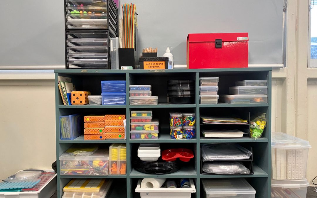 PHOTO | Anita’s K-6 Classroom CWPS 2020 | Dedicated equipment storage space with ‘Classroom Carry Case’