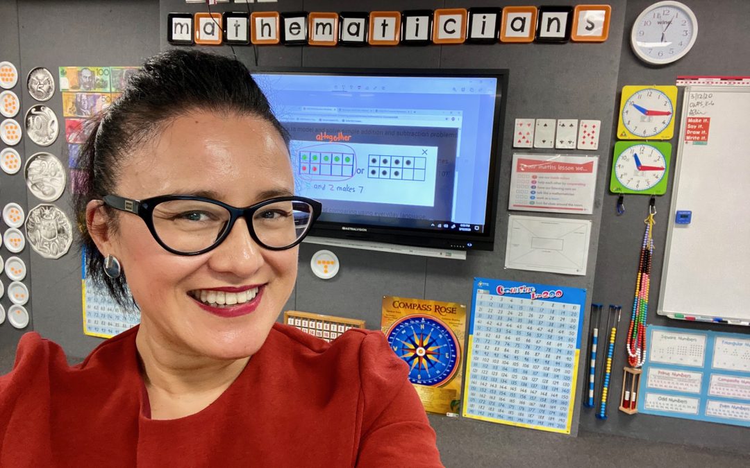 PHOTO | Anita’s K-6 Classroom CWPS 2020 | Front Wall: ‘We are mathematicians’ display
