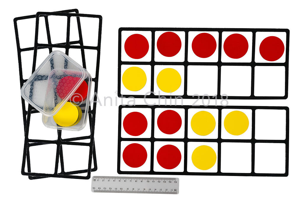 EQUIPMENT: Teacher demo | Magnetic Ten Frames with Red & Yellow Dots