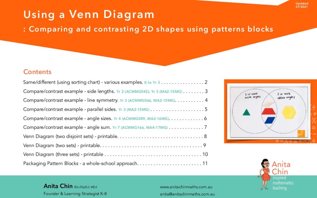 ChinMAT Task Idea | Venn Diagram: Using Pattern Blocks